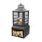 Deko Living 26 Inch Square Outdoor Steel Wood Burning Fireplace w/ Cooking Grill, Log Storage COB10507 - alternate 6